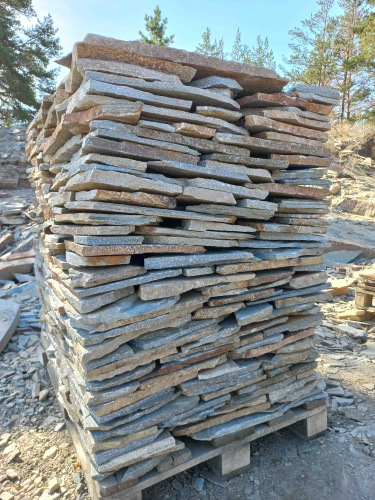 Плитняк златолит серебристый для цоколя, отмостки купить в Республике Алтай