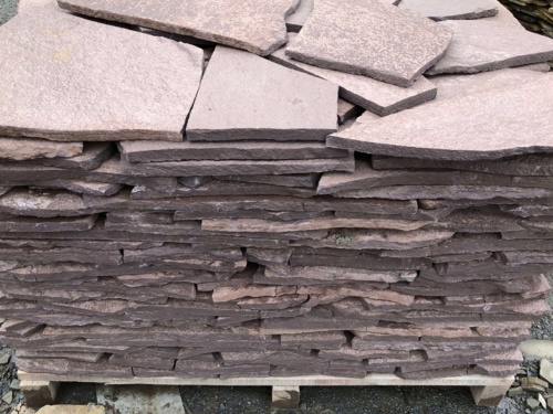 Плитняк лемезит бордовый для облицовки цоколя 20-25 мм  купить в Республике Алтай