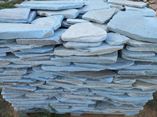 Плитняк златолит зелёный галтованный для цоколя купить в Республике Алтай